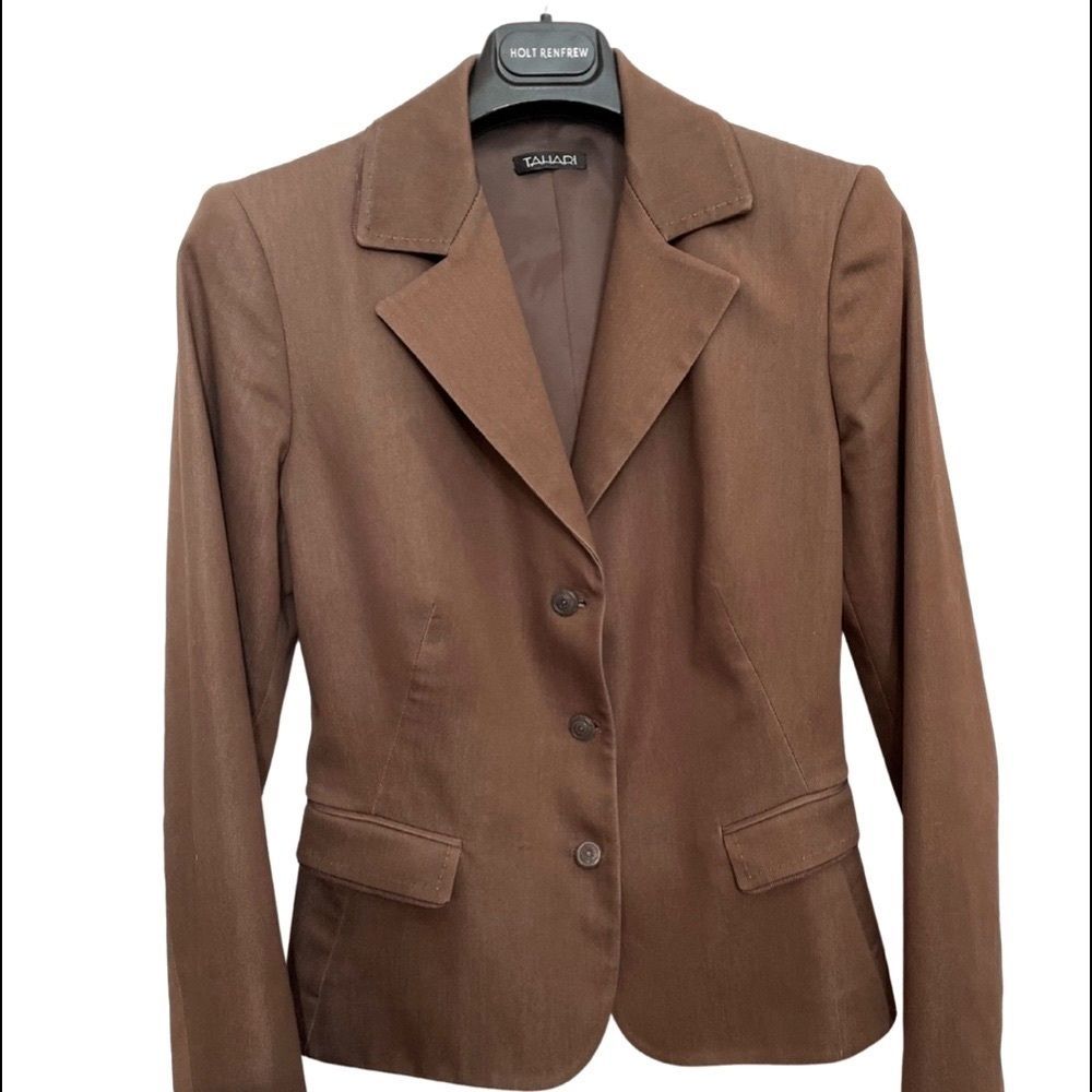 ⭐️Host Pick⭐️ Tahari Women’s Brushed Cotton Blazer